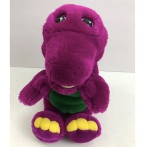 1992 Barney Puppet Purple Dinosaur Stuffed 14” Plush Animal Lyons Golden Bear